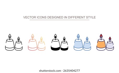 Candles icon design with white background stock illustration