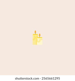 Candles icon flat vector design.