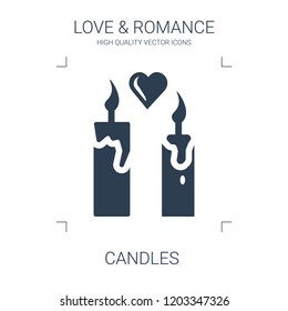 candles icon. high quality filled candles icon on white background. from love romance collection flat trendy vector candles symbol. use for web and mobile