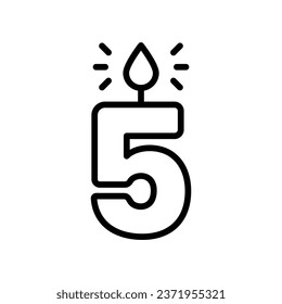 Candles icon isolate on white background vector stock illustration.