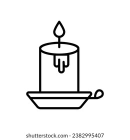 Icono de velas aislar ilustración de material vectorial de fondo blanco
