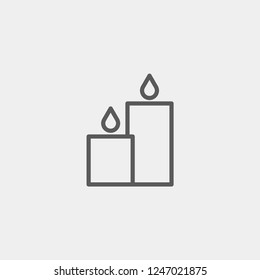 Candles icon isolated on background. Decoration symbol modern, simple, vector, icon for website design, mobile app, ui. Vector Illustration