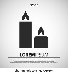 candles icon. lighting candle vector illustration