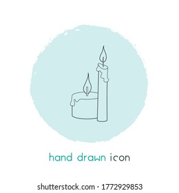 Candles icon line element. Vector illustration of candles icon line isolated on clean background for your web mobile app logo design.