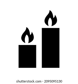 candles icon or logo isolated sign symbol vector illustration - high quality black style vector icons
