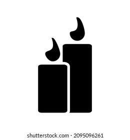 candles icon or logo isolated sign symbol vector illustration - high quality black style vector icons

