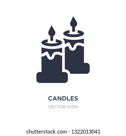 candles icon on white background. Simple element illustration from Beauty concept. candles sign icon symbol design.