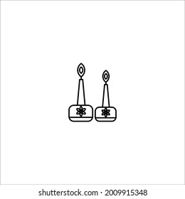 candles icon on white background