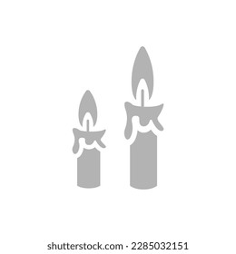 candles icon on a white background, vector illustration