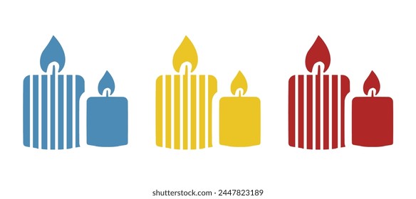 candles icon on a white background, vector illustration