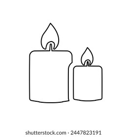 candles icon on a white background, vector illustration
