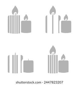 candles icon on a white background, vector illustration