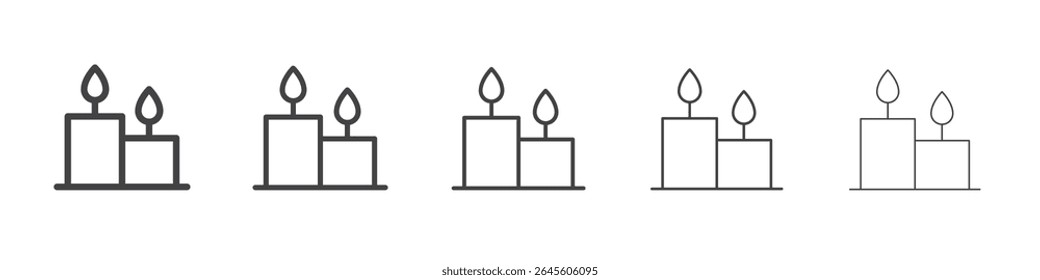 Candles icon outline ilustration vector symbol