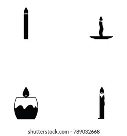 candles icon set