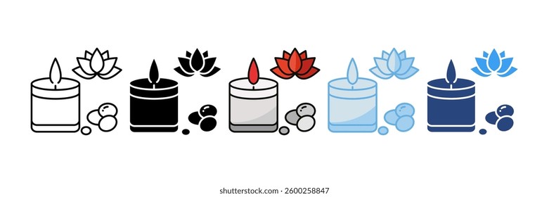 Candles Icon Set Multiple Style Collection