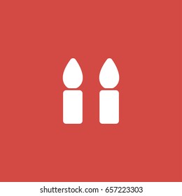 candles icon. sign design. red background