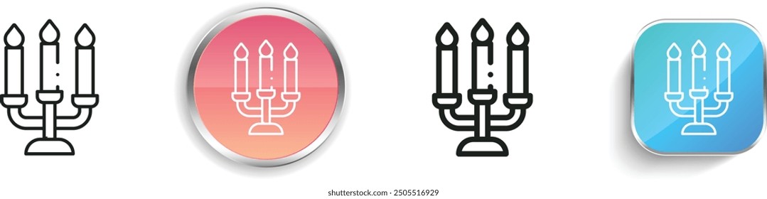 candles icon. Thin Linear, Regular and Button Style Design Isolated On White Background