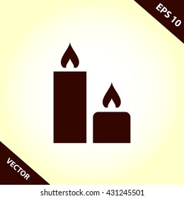 candles icon. candles vector illustration