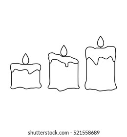 Candles icon of vector illustration for web and mobile