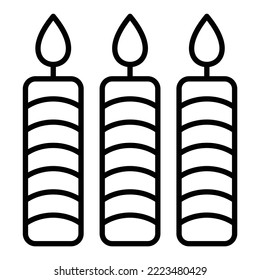 Imagen vectorial de icono Velas. También se puede usar para aplicaciones web, aplicaciones móviles y medios impresos.