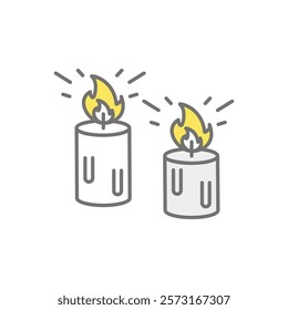 Candles icon vector stock illustration