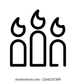 Candles Icon Vector Symbol Design Illustration