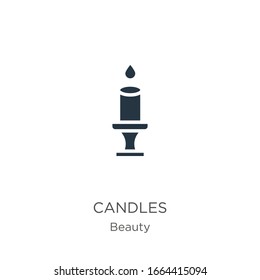 Candles icon vector. Trendy flat candles icon from beauty collection isolated on white background. Vector illustration can be used for web and mobile graphic design, logo, eps10