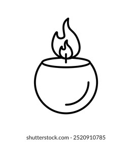 candles icon with white background vector stock illustration