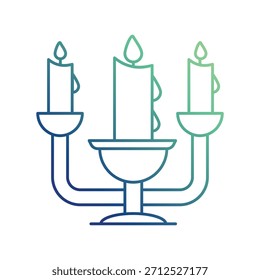 Candles icon with white background vector stock illustration