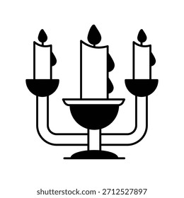 Candles icon with white background vector stock illustration