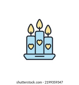 candles icons  symbol vector elements for infographic web