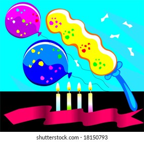 candles lighted and balloons	