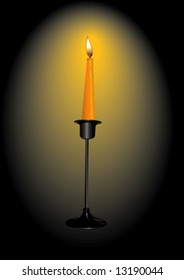 Candles lighted in a candle stand