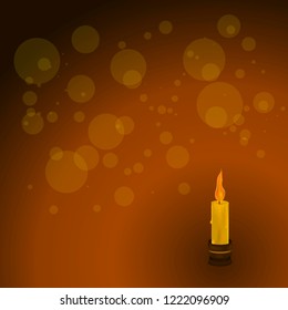 candles with lights vector, celebration, fire