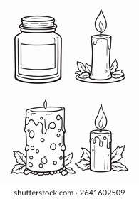 Candles line art modern style delicate abstract line drawing.eps
