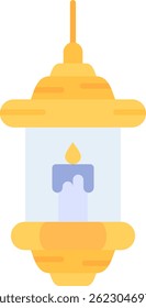 Línea de velas de diseño de iconos de Vector
