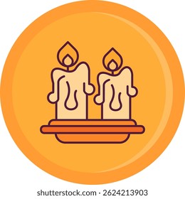 Velas Linha vetor Ícone Design