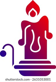 Kerzen Linie Vektor Symbol Design