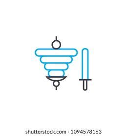 Candles linear icon concept. Candles line vector sign, symbol, illustration.