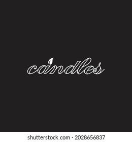 CANDLES LOGO ICON AND SYMBOL