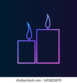 Candles nolan icon. Simple thin line, outline illustration of Christmas joy icons for UI and UX, website or mobile application
