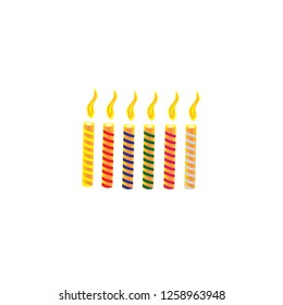 
Candles on a white background