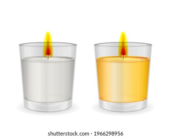 Velas en un fondo blanco. Ilustración vectorial.