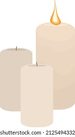 Kerzen auf weißem Hintergrund, Vektorgrafik, Illustration