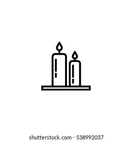 Candles outline icon