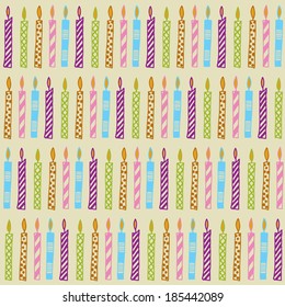 Candles seamless pattern