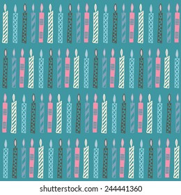 Candles seamless pattern
