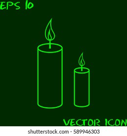 candles. Sign of birthday candles. Celebration