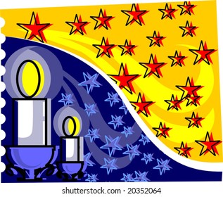 candles and stars	