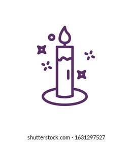 candles with stars magic sorcery vector illustration design